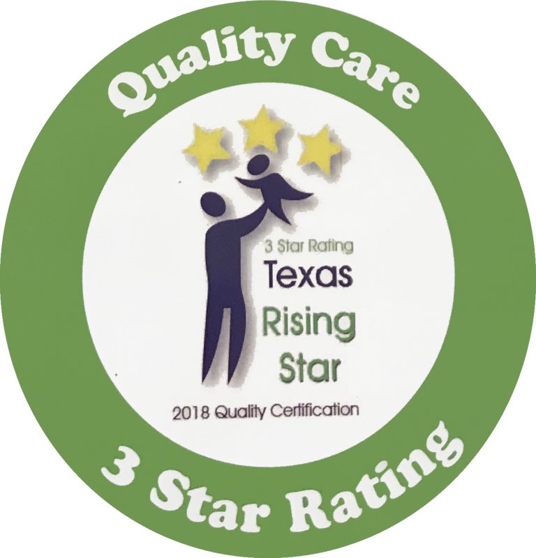 Texas Rising Star Certification ABC&123 Daycare Serving Hockley